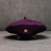 Beret Klasyczny Śliwka