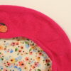 Beret bawełniany neon pink - podszewka